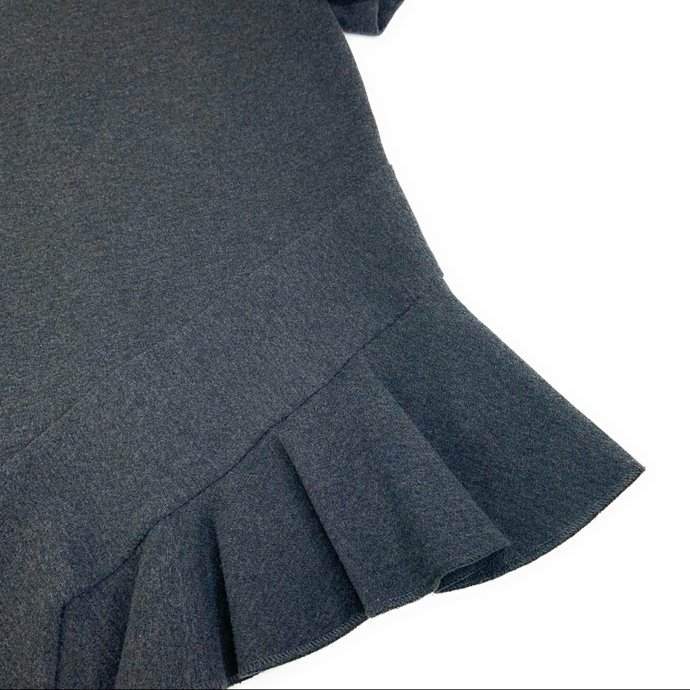JCrew Peplum Asymmetrical Ruffle Hem Tee - Picture 4 of 6